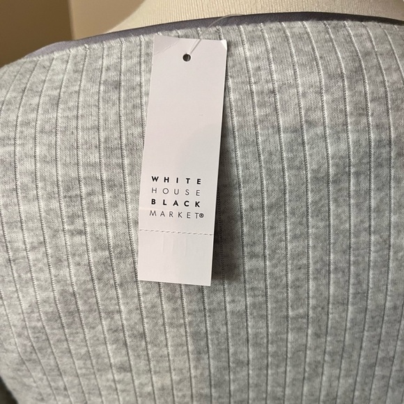 WHBM Heather Stone Textured Snit Twofer Shirt Sz S NWT - Picture 3 of 6